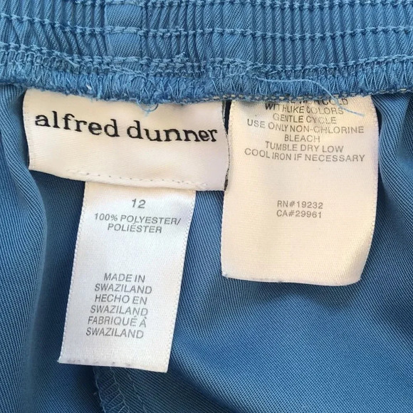 Womens Blue Elastic Waist Pull On Casual Trousers Comfy Pants - Picture 5 of 10